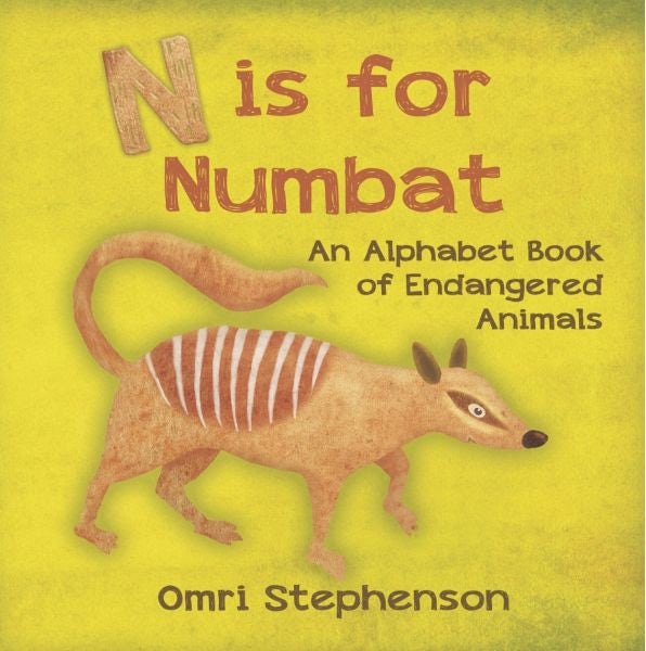 Cover image for N is for Numbat - An Alphabet Book of Endangered Animals, isbn: 9781917022552