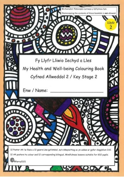 Cover image for Llyfr Lliwio Iechyd a Lles / My Health and Well-Being Colouring Book (Cyfnod Allweddol 2 / Key Stage 2) Llyfr 2, isbn: 0113700754