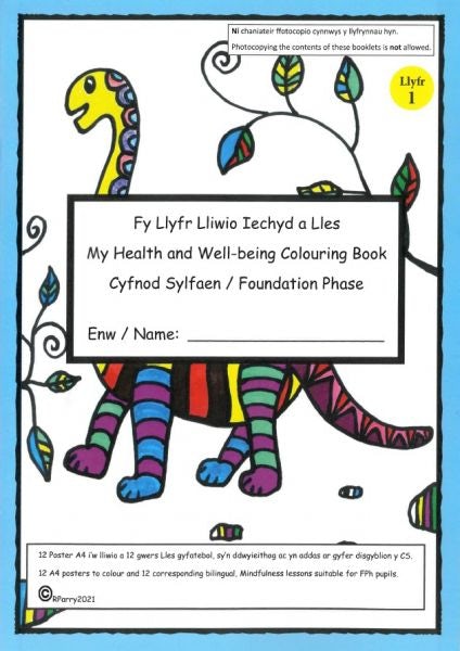 Cover image for Llyfr Lliwio Iechyd a Lles / My Health and Well-Being Colouring Book (Cyfnod Sylfaen / Foundation Phase) Llyfr 1, isbn: 0113700755