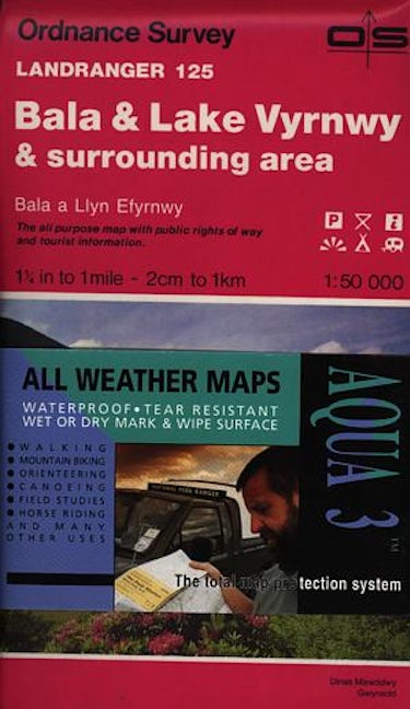 Cover image for Aqua 3 O.S. Landranger 125 Bala & Lake Vyrnwy, isbn: 9780000678423