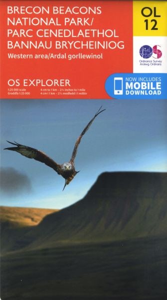 Cover image for O.S. Explorer Ol 12 Brecon Beacons National Park Western Area/Parc Cenedlaethol Bannau Brycheiniog Ardal Orllewinol, isbn: 9780319242513