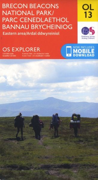 Cover image for O.S. Explorer Ol 13 Brecon Beacons National Park Eastern Area/Parc Cenedlaethol Bannau Brycheiniog Ardal Ddwyreiniol, isbn: 9780319242520