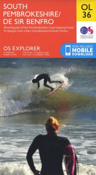 Cover image for O.S. Explorer Ol 36 South Pembrokeshire/De Sir Benfro, isbn: 9780319242759