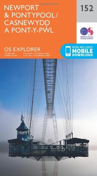 Cover image for O.S. Explorer 152 Newport & Pontypool/Casnewydd a Pont-y-Pwl, isbn: 9780319243459