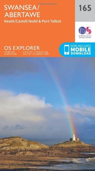 Cover image for O.S. Explorer 165 Swansea/Abertawe, isbn: 9780319243589