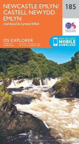 Cover image for O.S. Explorer 185 Newcastle Emlyn/Castell Newydd Emlyn, isbn: 9780319243787