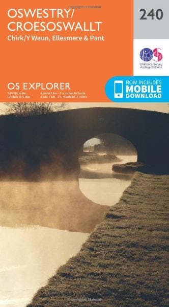 Cover image for O.S. Explorer 240 Oswestry/Croesoswallt, isbn: 9780319244333