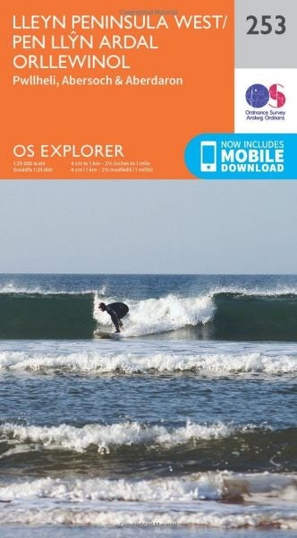 Cover image for O.S Explorer 253 Lleyn Peninsula West/Pen Llyn Ardal Orllewinol, isbn: 9780319244494