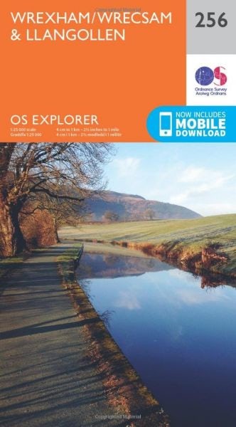 Cover image for O.S. Explorer 256 Wrexham/Wrecsam & Llangollen, isbn: 9780319244524
