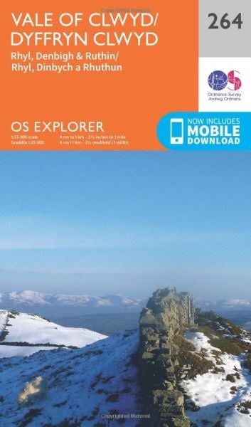 Cover image for O.S. Explorer 264 Vale of Clwyd/Dyffryn Clwyd, isbn: 9780319244616