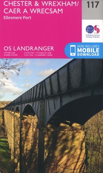 Cover image for O.S. Landranger 117 Chester and Wrexham/Caer a Wrecsam, isbn: 9780319262153