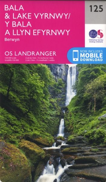Cover image for O.S. Landranger 125 Bala and Lake Vyrnwy, Berwyn /Y Bala a Llyn Efyrnwy, Berwyn, isbn: 9780319262238