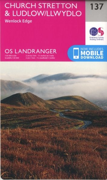 Cover image for O.S. Landranger 137 Church Stretton and Ludlow, Wenlock Edge /Llwydlo, Wenlock Edge, isbn: 9780319262351