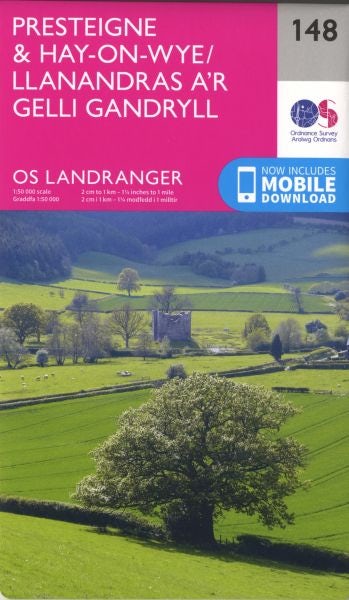 Cover image for O.S. Landranger 148 Presteigne and Hay-On-Wye/Llanandras a'r Gelli Gandryll, isbn: 9780319262467