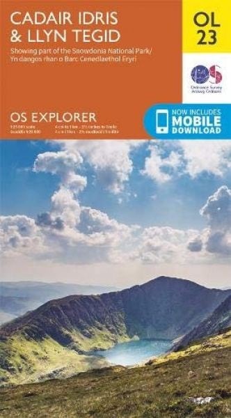 Cover image for O.S. Explorer OL 23 Cadair Idris and Llyn Tegid, isbn: 9780319263594