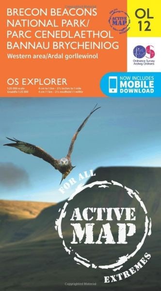 Cover image for O.S. Explorer OL 12 Active Brecon Beacons National Park Western Area / Parc Cenedlaethol Bannau Brycheiniog Ardal Gorllewinol, isbn: 9780319469309