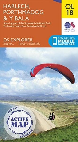 Cover image for O.S. Explorer Ol 18 Harlech Active, isbn: 9780319475607