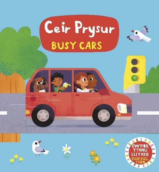 Cover image for Cyfres Gwthio, Tynnu, Llithro: Ceir Prysur / Busy Cars, isbn: 9781784232436