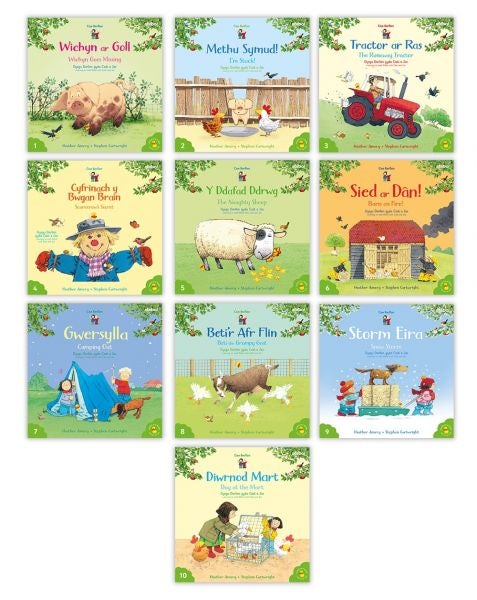 Cover image for Cyfres Cae Berllan: Pecyn Dysgu Darllen gyda Cadi a Jac / Learning to Read Welsh with Cadi and Jac Pack, isbn: 9781801062862