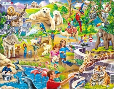 Cover image for Jig-so Diwrnod Cyffrous yn y Sw / An Exciting Day at the Zoo Jigsaw, isbn: 9781801064606