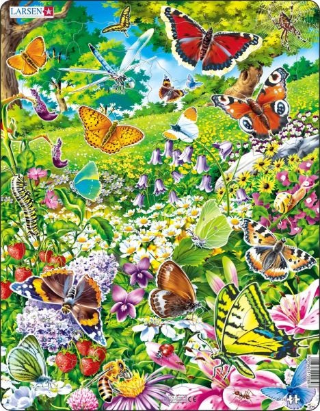 Cover image for Jig-so Pili-pala Mewn Maes o Flodau Prydferth / Butterflies in a Beautiful  Flower Field Jigsaw, isbn: 9781801064651