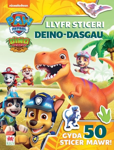 Cover image for Paw Patrol: Llyfr Sticeri Deino-Dasgau, isbn: 9781804163153