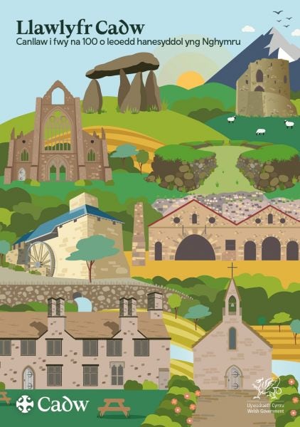 Cover image for Llawlyfr Cadw: Canllaw i fwy na 100 o leoedd hanesyddol yng Nghymru, isbn: 9781837153688