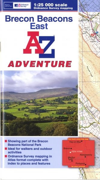 Cover image for Brecon Beacons East A-Z Adventure Atlas, isbn: 9781843489337