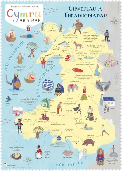 Cover image for Poster Cymru ar y Map: Chwedlau a Traddodiadau, isbn: 9781849674447