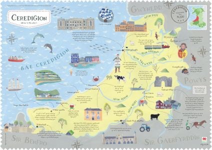Cover image for Cymru ar y Map: Poster Ceredigion (Cymraeg), isbn: 9781849674768