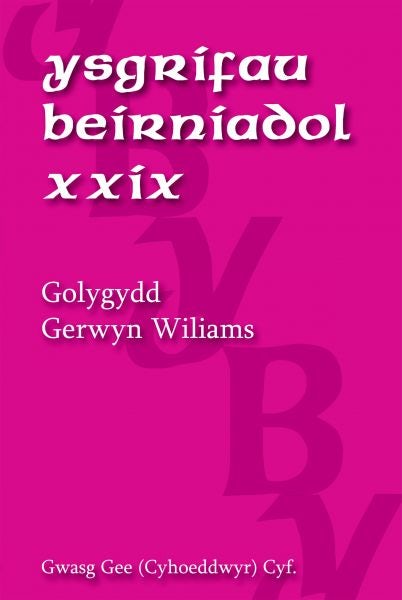 Cover image for Ysgrifau Beirniadol XXIX, isbn: 9781904554080