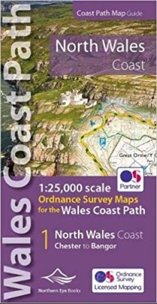 Cover image for North Wales Coast Path Map, isbn: 9781908632586