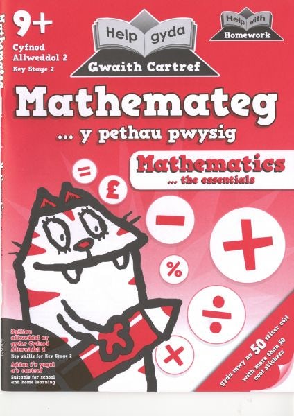Cover image for Help gyda Gwaith Cartref - Mathemateg, Y Pethau Pwysig, isbn: 9781909666085
