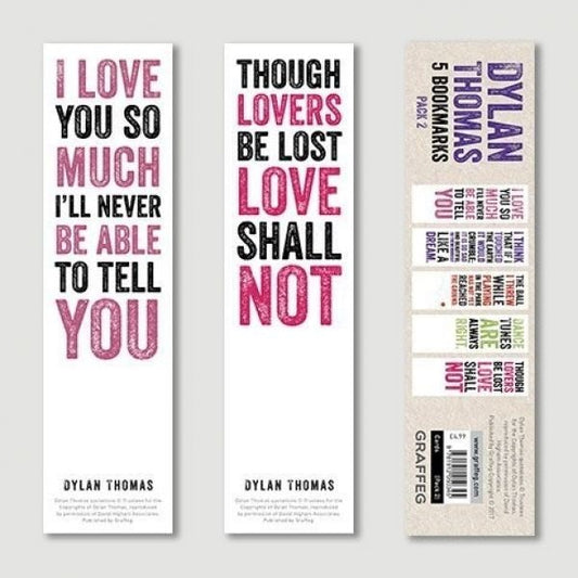 Cover image for Dylan Thomas Bookmarks Pack 2, isbn: 9781912050345