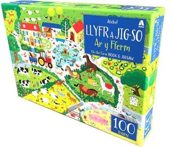 Cover image for Ar y Fferm - Llyfr a Jig-So / On the Farm Book & Jigsaw, isbn: 9781913245016