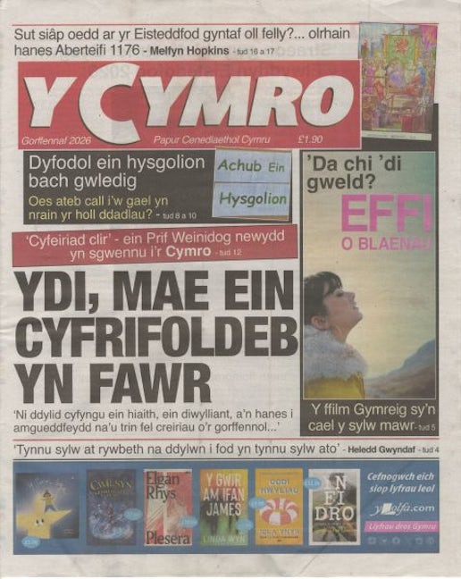 Cover image for Y Cymro (Gorffennaf 2026), isbn: K064077011